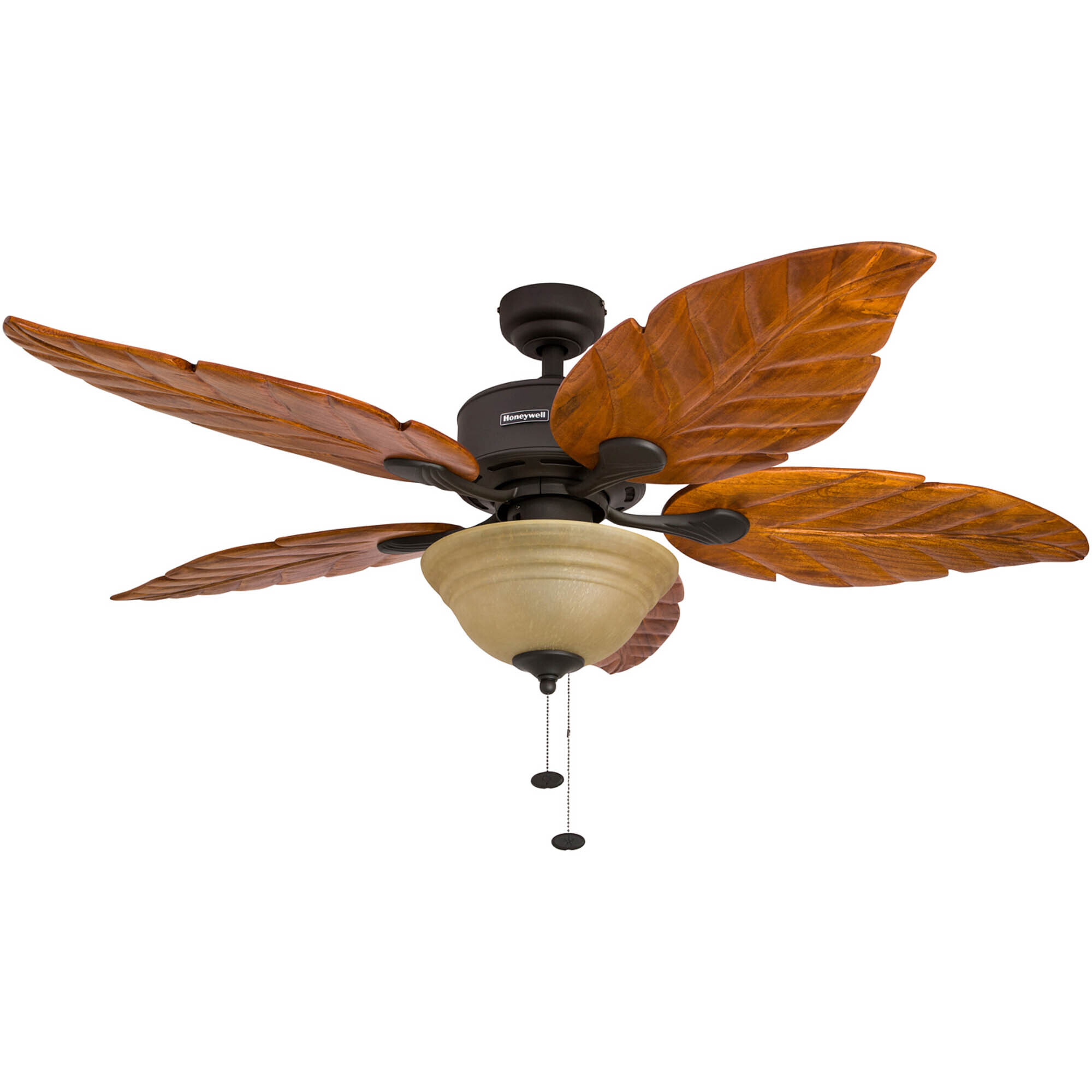 Honeywell, Sabal Palm Ceiling Fan Bronze 52in. Bowl Light, Fan Diameter 52 in, Fan Blade Span 50-54 Air Delivery 4019 cfm, Model# 50204